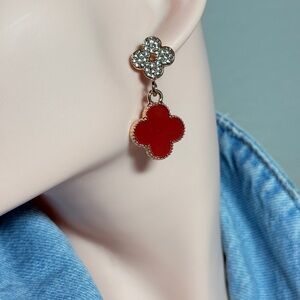 ⚜️ Alhambra Style  Cloves Earrings with Zirconia 💎